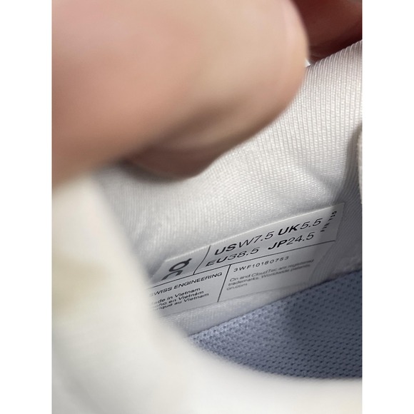 On Cloud Roger Advantage Pro Shoes Womens Size 7.5 White Chambray Tennis - Picture 12 of 12